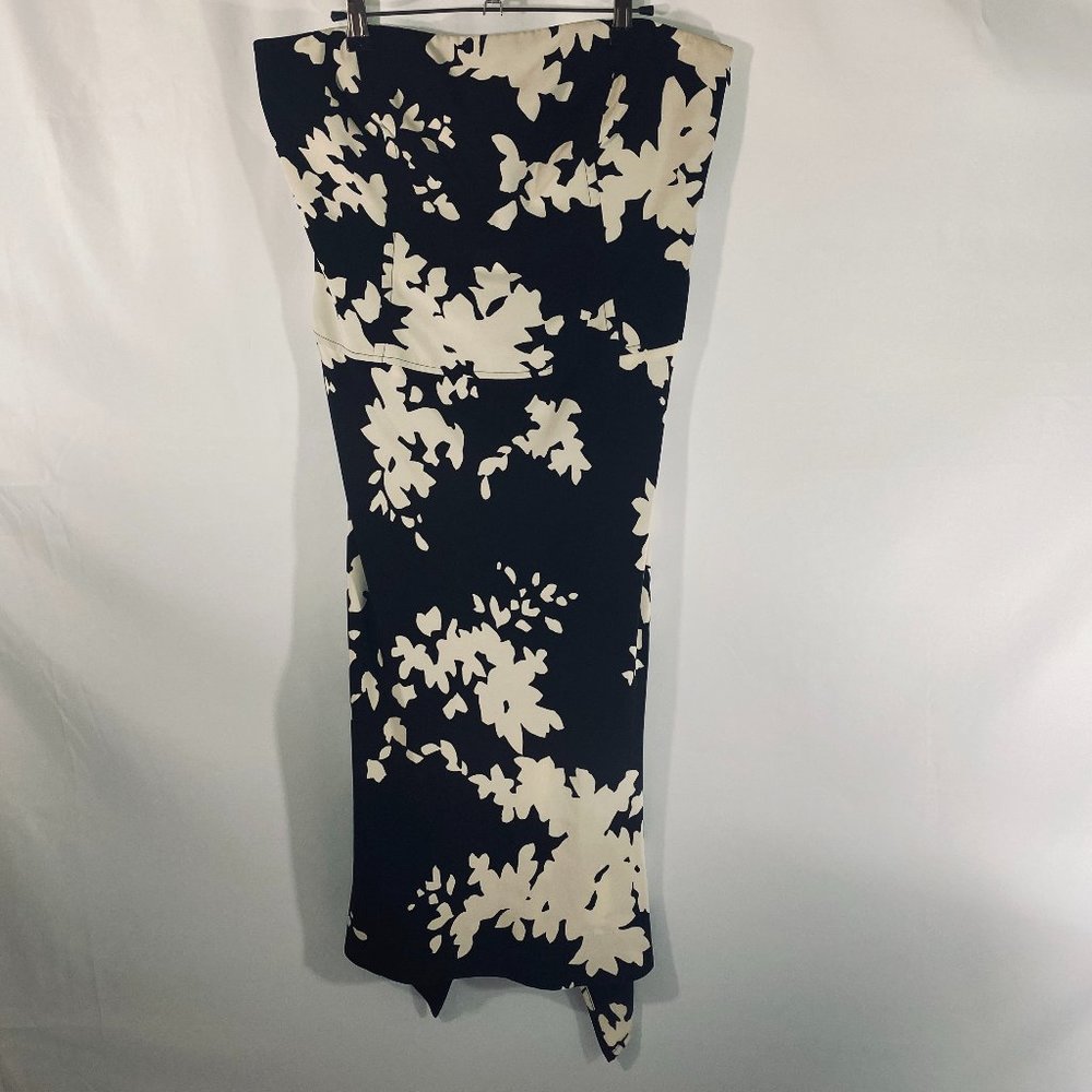 Carlisle Black and White Floral Silk Dress